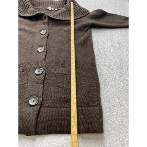 Vince Sweater Womens Large Brown Alpaca Wool Cashmere Blend Button Cardigan Coat - Picture 9 of 13